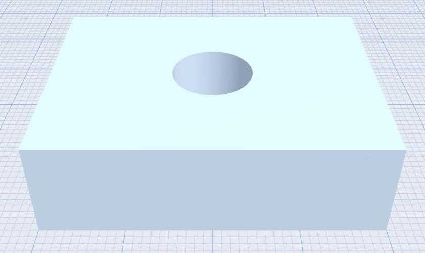 NASSCAD mounting block with a 10 mm vertical through-hole